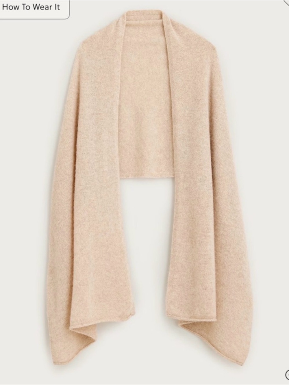 J Crew Cashmere wrap Heather Stone